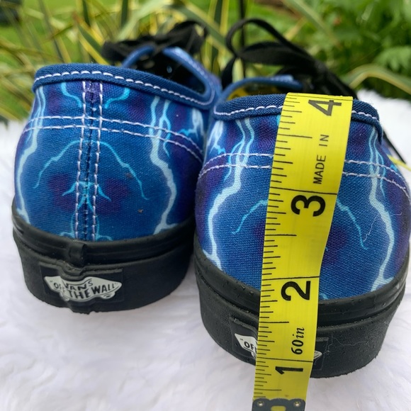 VANS MENS unisex Authentic Lightning Blue Canvas low sneakers size 8.5 L… - Picture 11 of 11